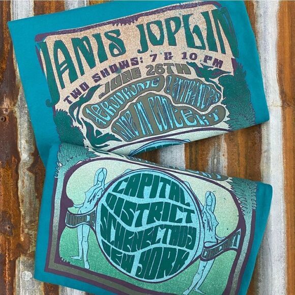 Midnight Rider Janis Joplin Capital District Unisex Tee Size Extra Small NWT - Picture 1 of 7